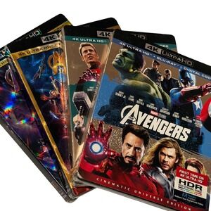 Marvel Avengers 4-Movie Collection 4K Ultra HD Blu-ray Steelbook Set New Sealed